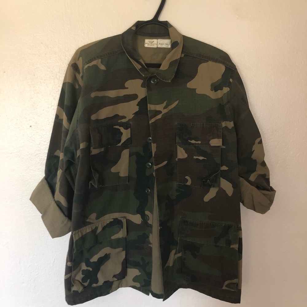 Vintage Camouflage Military Jacket